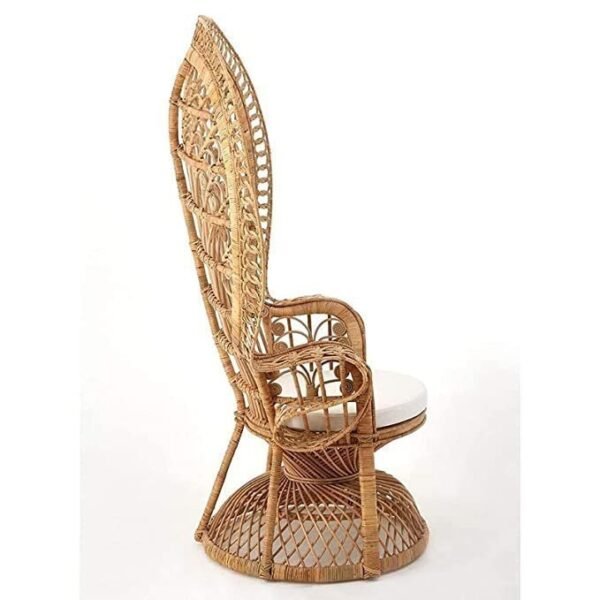 IRA Rich Wooden Vintage Peacock Chair for Living Room