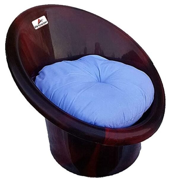 ANJWAR Tub Chairs | ARM Chairs | Chairs for Home, Living Room/Indoor and Outdoor Chairs with Complimentary Cushions Set of 02 (Rosewood)