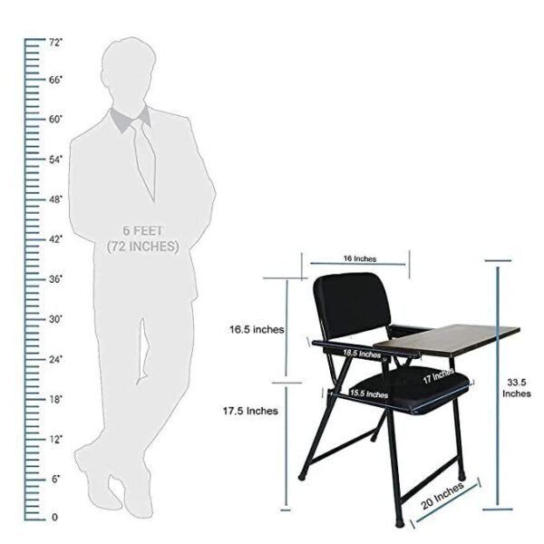 CARTVILLA Study Room Classroom College Chair Metal Folding Student Chair with Writing Pad for Work from Home, Study (Light Brown)
Brand: CARTVILLA