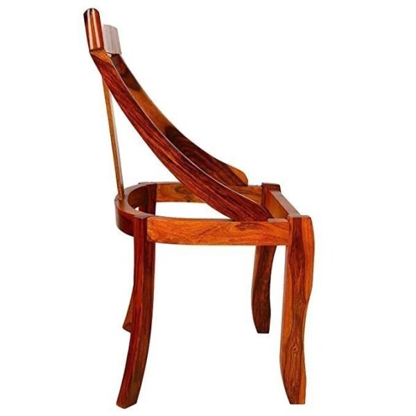 Shilpi Wooden Arm Chair with Cushions(Natural Teak) - Indian Sheesham Wood with Special PU Polish