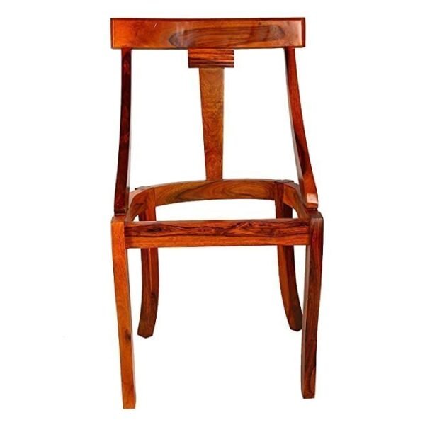 Shilpi Wooden Arm Chair with Cushions(Natural Teak) - Indian Sheesham Wood with Special PU Polish