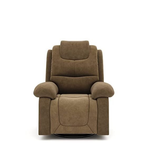 The Couch Cell Rocking Recliner In Olive Brown Fabric
