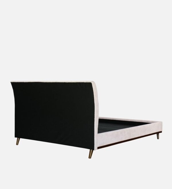 Alonso Upholstered Queen Size Bed in Light Beige Colour