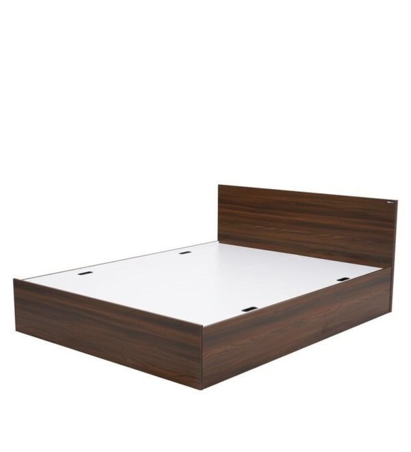 Arthur Queen Size Bed with box storage in Walnut Finish