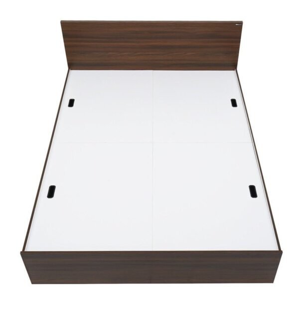 Arthur Queen Size Bed with box storage in Walnut Finish