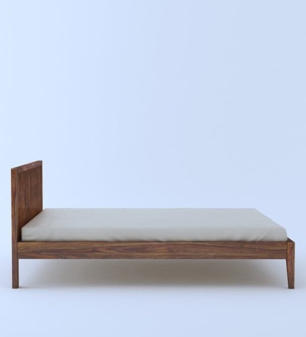 Aspire Platform Queen Size Bed In Teak Finish