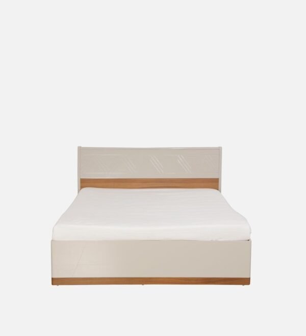 Catalina Queen Size Bed with Storage in Natural Teak Wood Finish