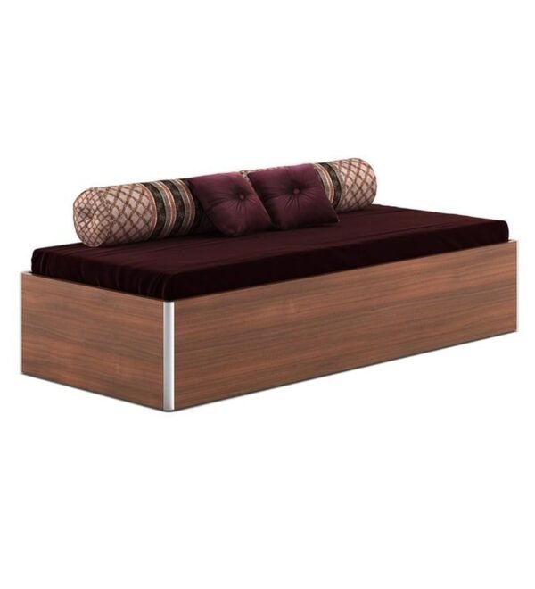 Kosmo Single Bed with Storage in Rigato walnut Finish