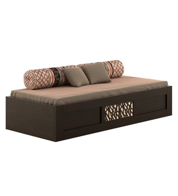 Elegant Single Bed with Storage in Vermont Melamine Finish