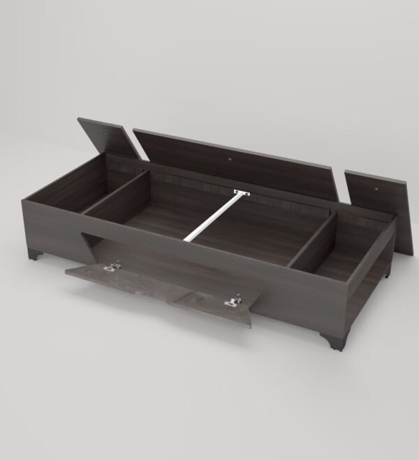 Kaze Single Bed With Box Storage In Wenge Finish