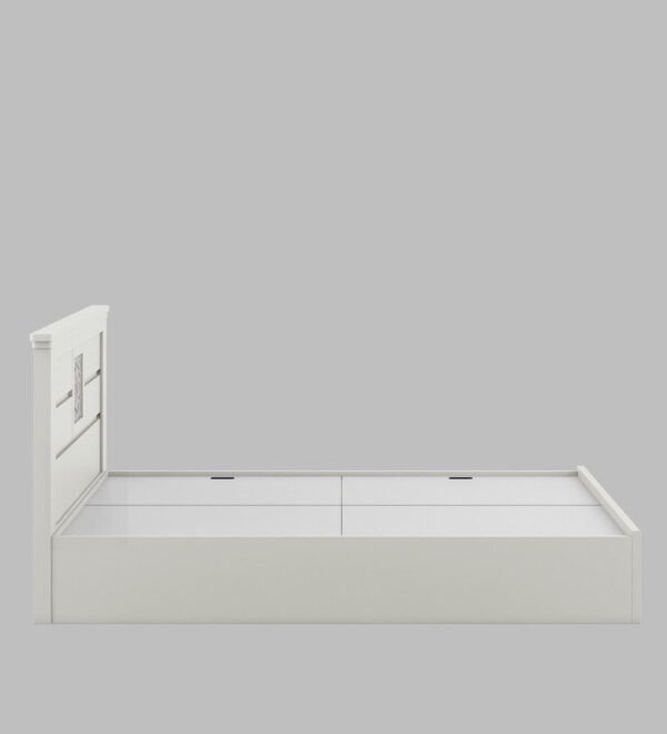 Kosmo Bryan Queen Size Bed With Box Storage In Kingston White Finish