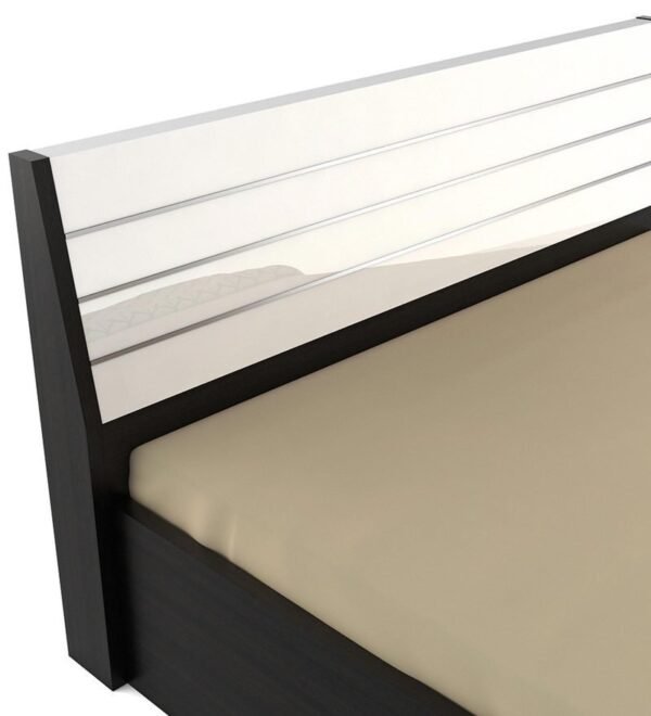 Kosmo Viva King Size Bed with Hydraulic Storage Natural Wenge Finish