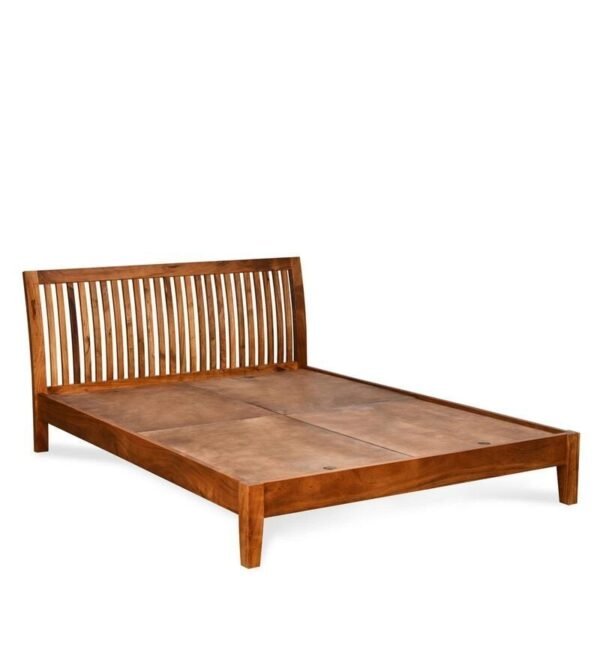 Luxurious Queen Size Wooden Bed In Brown Colour