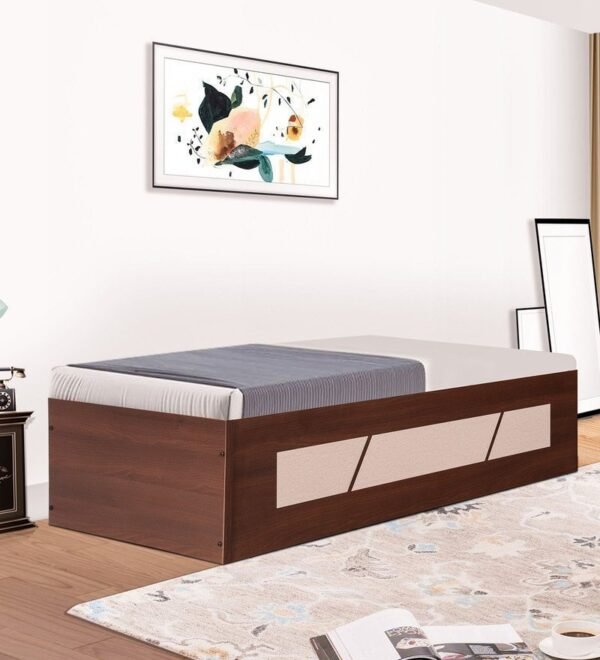 Native Single Day Bed with Storage in Brown Colour