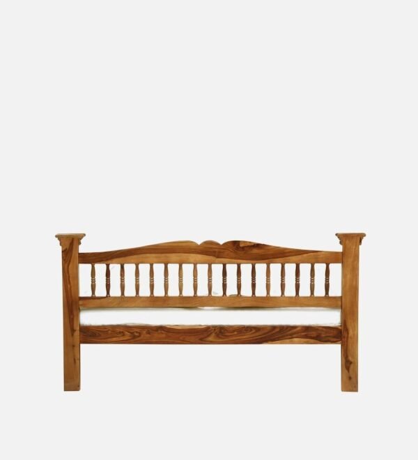 Uttara Solid Wood Queen Size Bed In Rustic Teak Finish